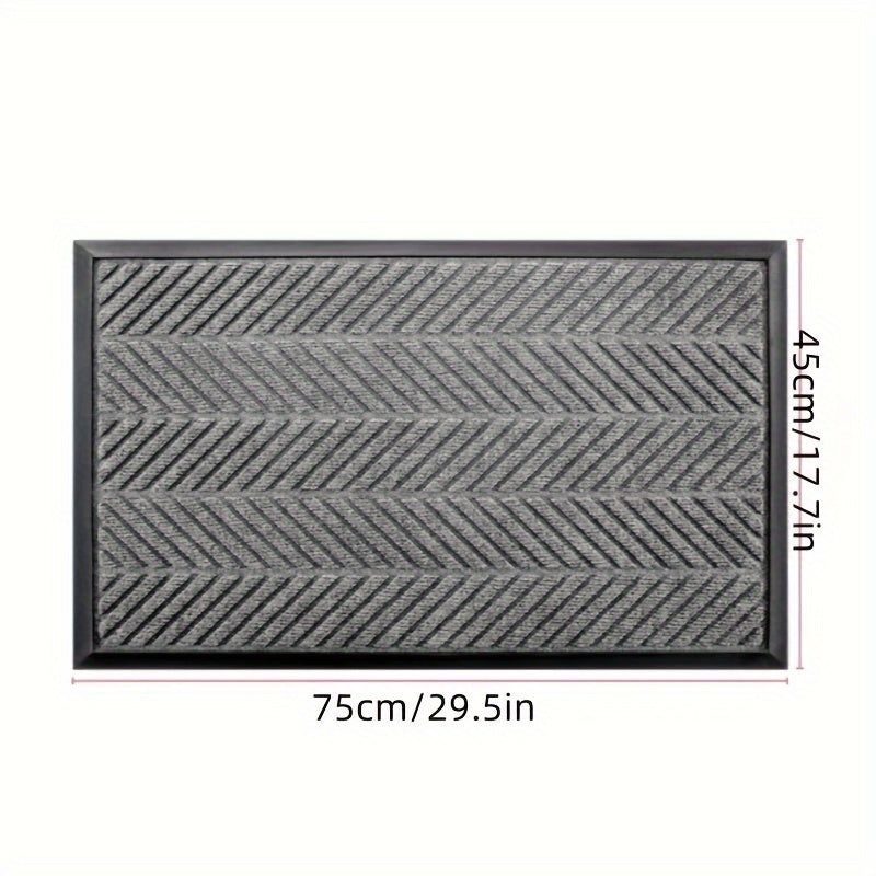 Heavy Duty Indoor Anti-Slip Mat Mat, Natural Rubber Bottom with No Odor, Thickened Model, Easy Care and Machine Washable