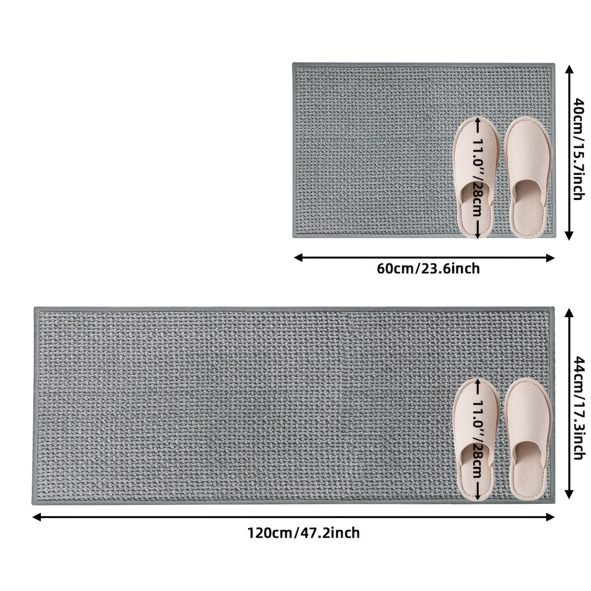 2pcs Non-Slip Bathroom Rugs, Super Soft And Comfortable Luxury Bath Mat, Machine Washable And Quick Dry Bath Mat Rug Set for Bathtub, Shower, Bathroom Accessories, Bathroom Decoration, Home Decor Floor Mat