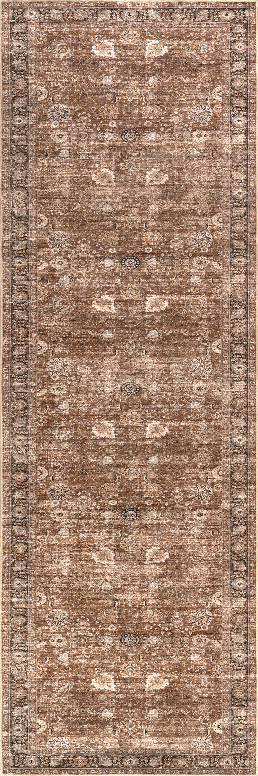 Bayberry Vintage Washable Rug | Brown