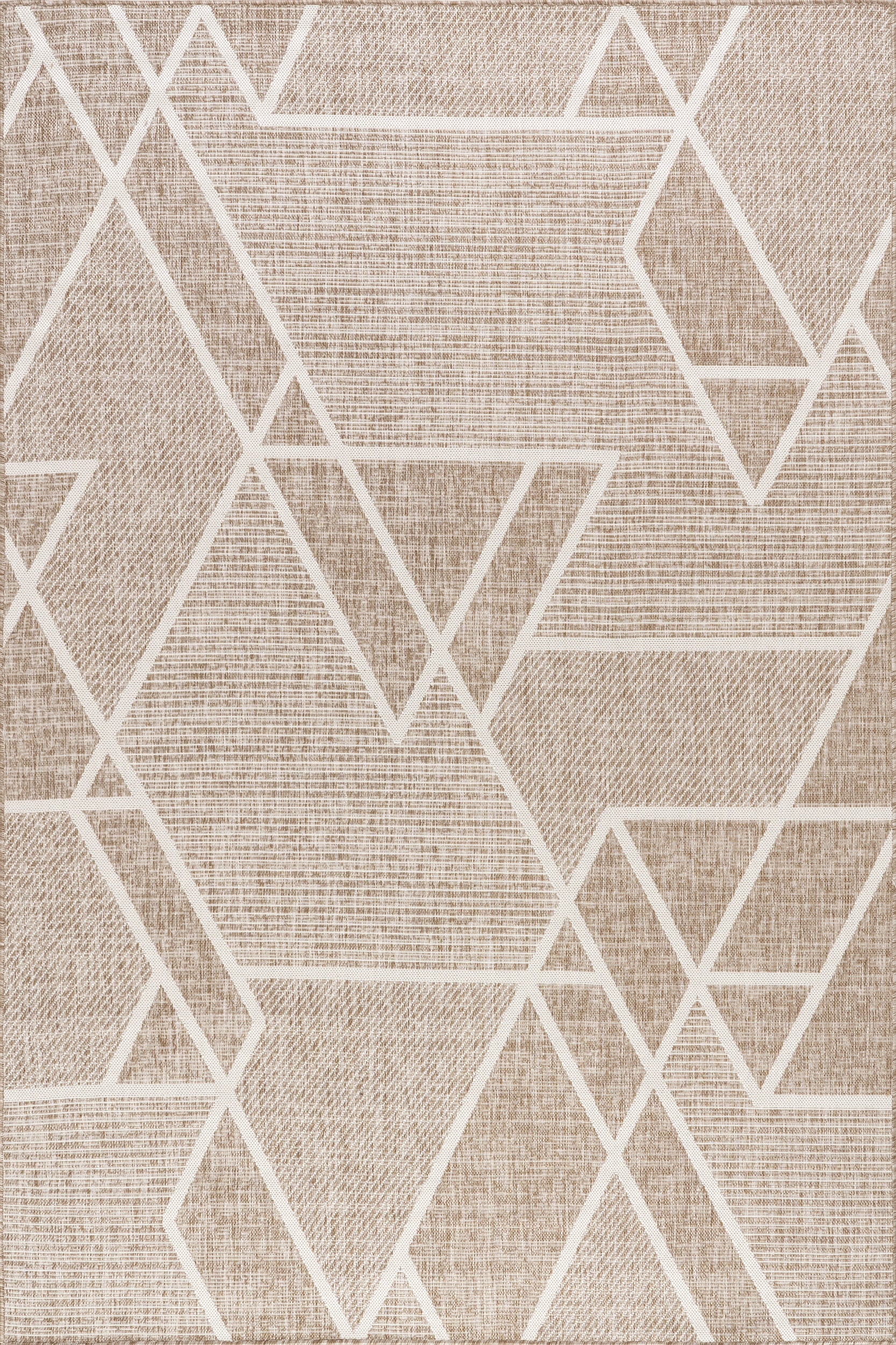 Sarai Geometric Shapes Indoor/Outdoor Rug | Beige