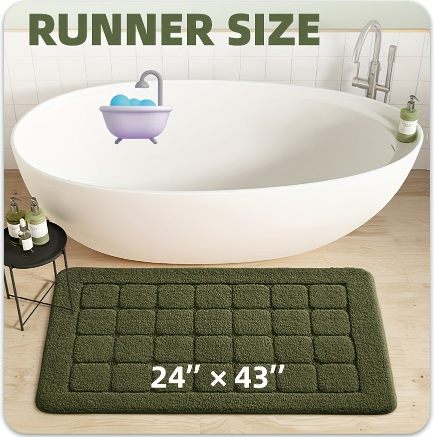 Plush Non-Slip Bath Mat, Ultra Absorbent Quick-Dry Bathroom Rug for Floor, Machine Washable, Super Soft & Stylish for Shower and Home Decor