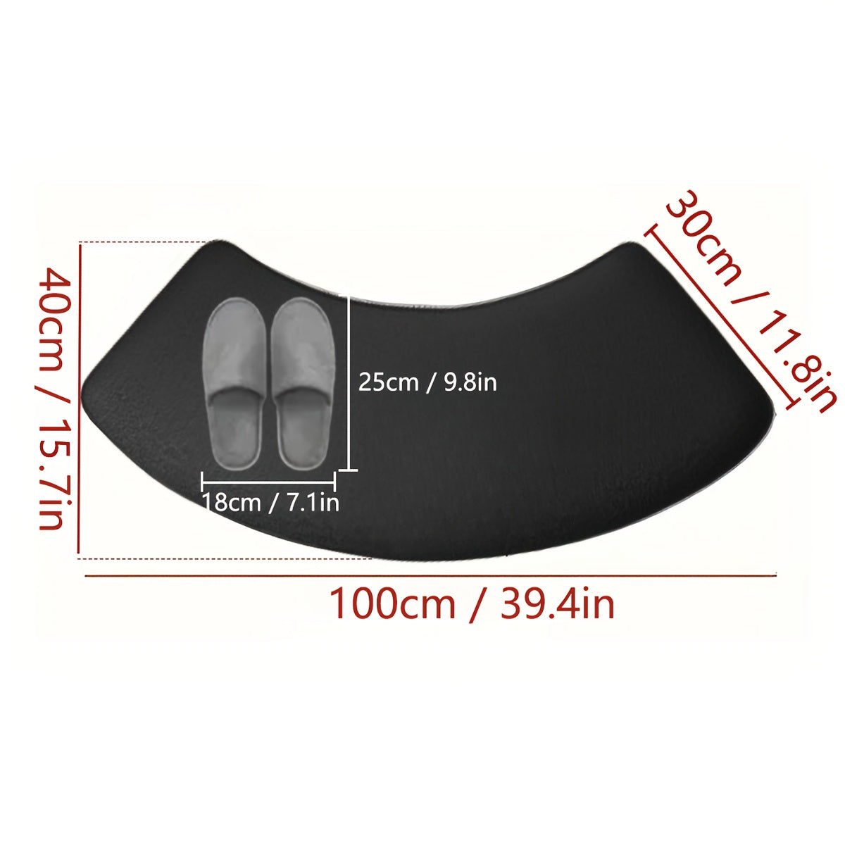 Thickened Curved Bathroom Mat Shower Room Absorbent Door Foot Mat Toilet Non-slip Mat Entrance Mat