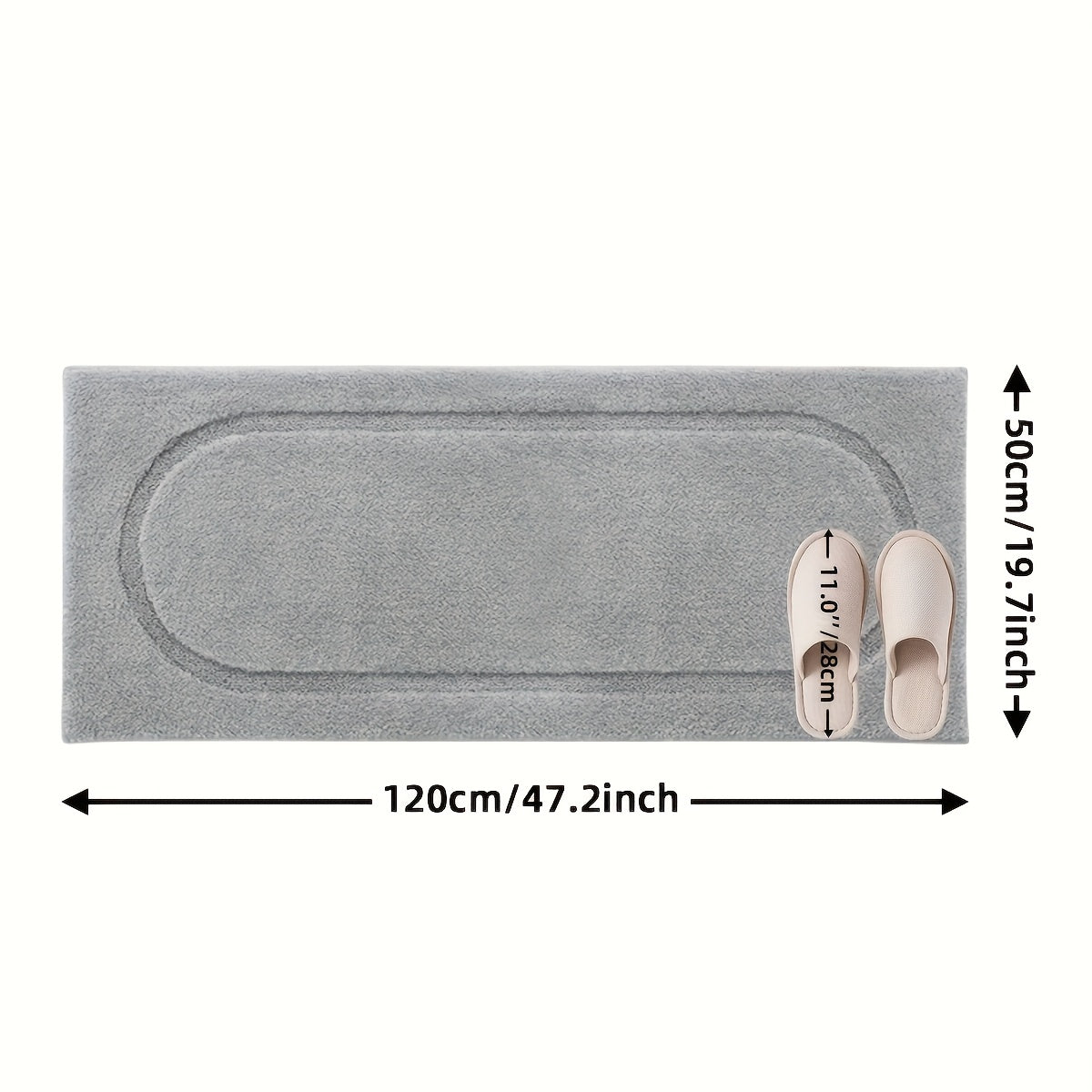 1pc, Bathroom Rug Mat, Soft And Absorbent Premium Bath Rug, Washable Non-Slip Bath Mat For Bathroom Floor, Tub, Shower Room And Entryway - Plush Rectangular Floor Mat