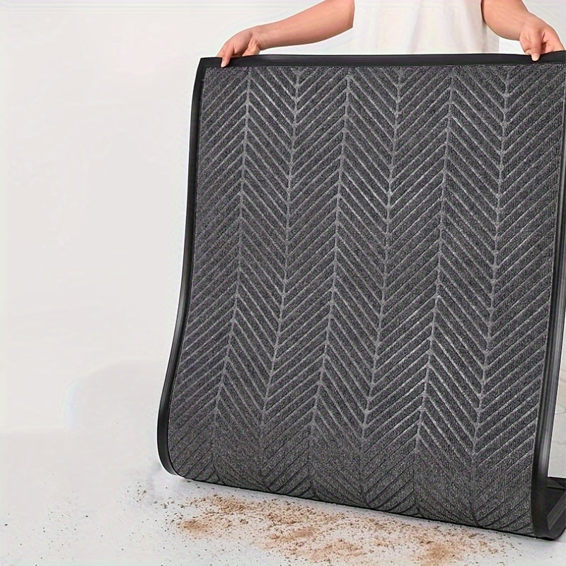 Heavy Duty Indoor Anti-Slip Mat Mat, Natural Rubber Bottom with No Odor, Thickened Model, Easy Care and Machine Washable