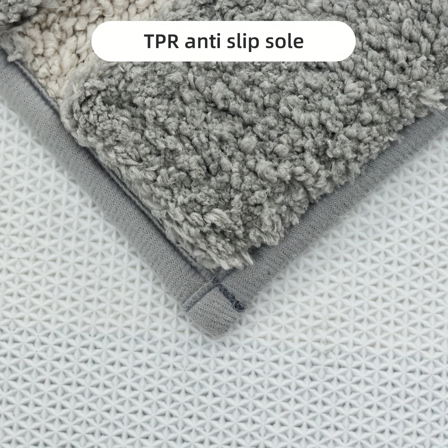 1pc Striped Flocking Bath Mat, Luxury Thick Ultra-Fine Fiber Bathroom Door Mat, Non-Slip Super Soft Absorbent Bath Rug, Machine Washable Bathroom Mat, Suitable for Bedroom, Living Room, Kitchen Entrance Foot Mat