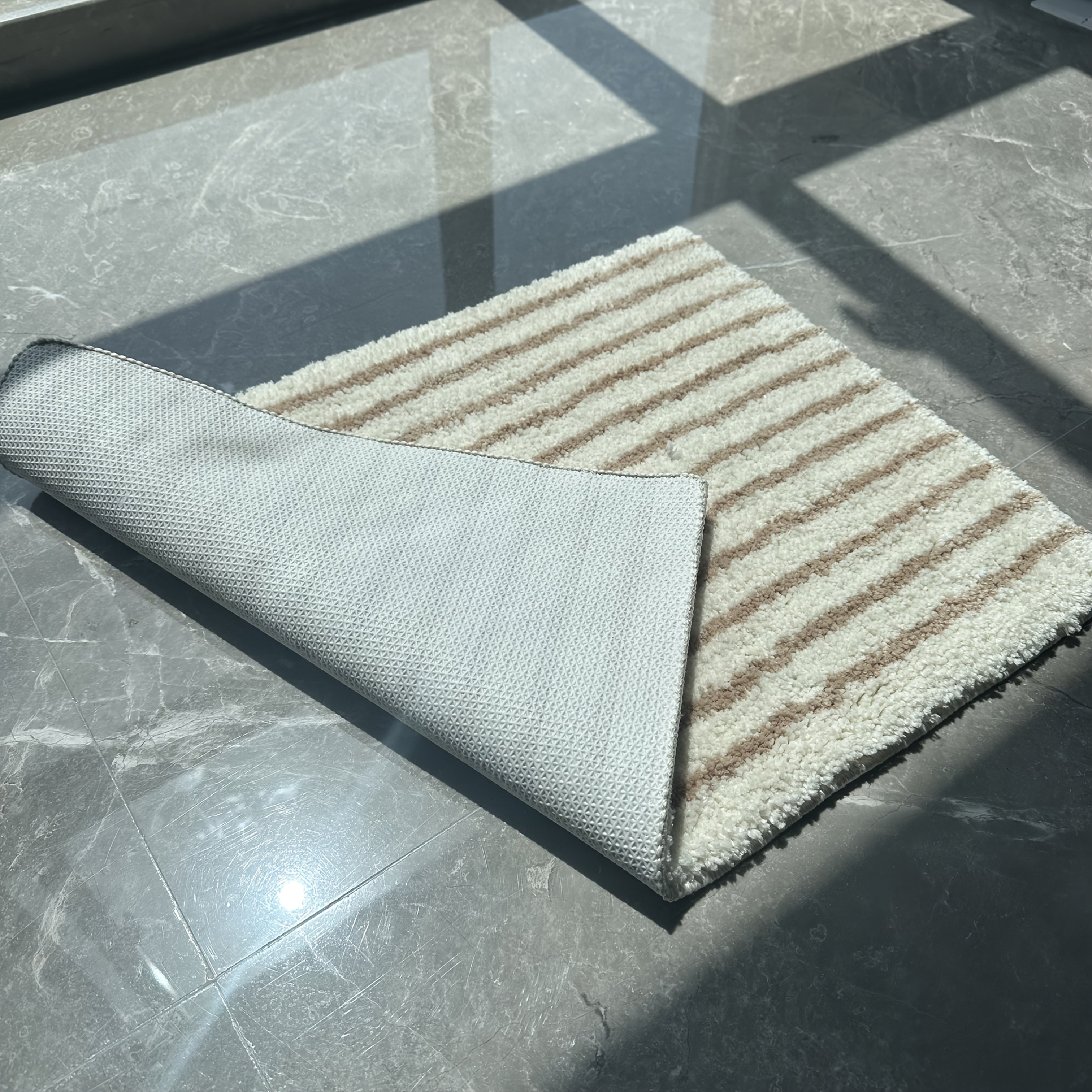 Kitchen and Bathroom Floor Mat, Non-Slip Mat, Ultra-Fine Floor Mat, Soft Absorbent Bathroom Mat, Long Kitchen Mat, Bedside Mat, Machine Washable Non-Fading Floor Mat, Striped Door Mat, Furniture Decorative Mat, Mother'S Day Mat, Light Luxury Ultra-Fine
