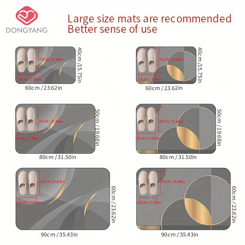 Dongyang Luxury Bathroom Mat - Quick-Dry, Non-Slip, Super Absorbent Floor Rug for Shower, Bathtub & Entryway, DONGYANG