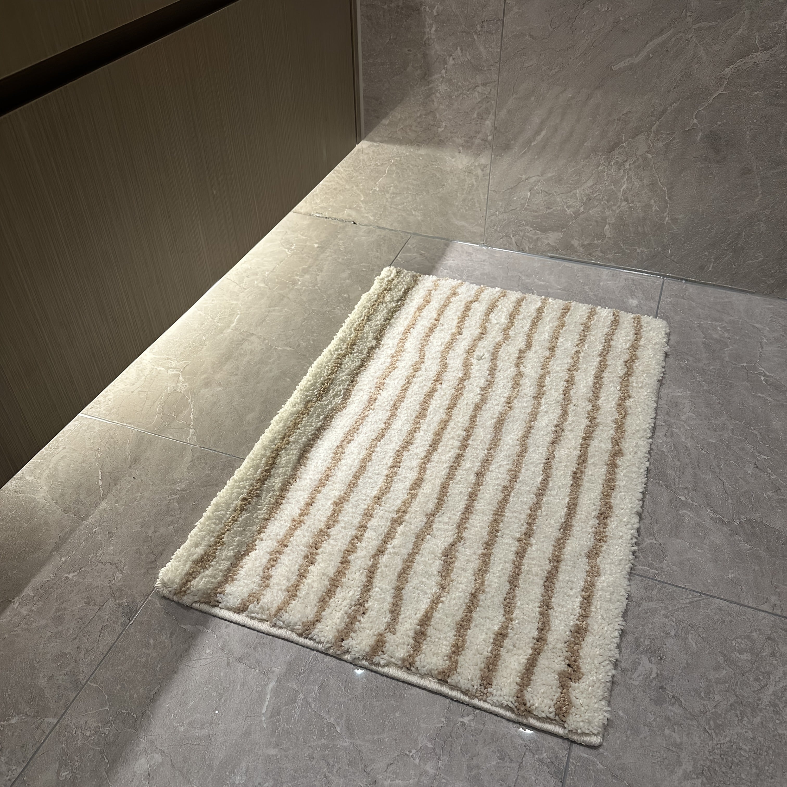 Kitchen and Bathroom Floor Mat, Non-Slip Mat, Ultra-Fine Floor Mat, Soft Absorbent Bathroom Mat, Long Kitchen Mat, Bedside Mat, Machine Washable Non-Fading Floor Mat, Striped Door Mat, Furniture Decorative Mat, Mother'S Day Mat, Light Luxury Ultra-Fine