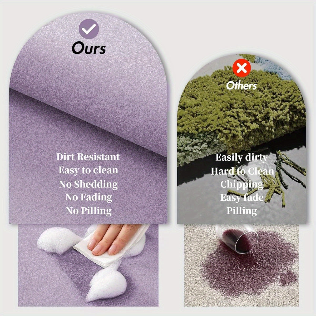 Extra Long Bath Mat - Lavender Diatomaceous Earth Bathroom, Fast-Dry Non-Slip Shower Mat with Rubber Backing, Super Absorbent Large Floor Mat for Tub, Shower, Sink - Elegant Bathroom Decor, Minimalist Design, Spa Lovers