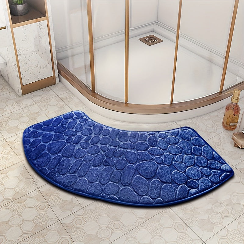 Thickened Curved Bathroom Mat Shower Room Absorbent Door Foot Mat Toilet Non-slip Mat Entrance Mat