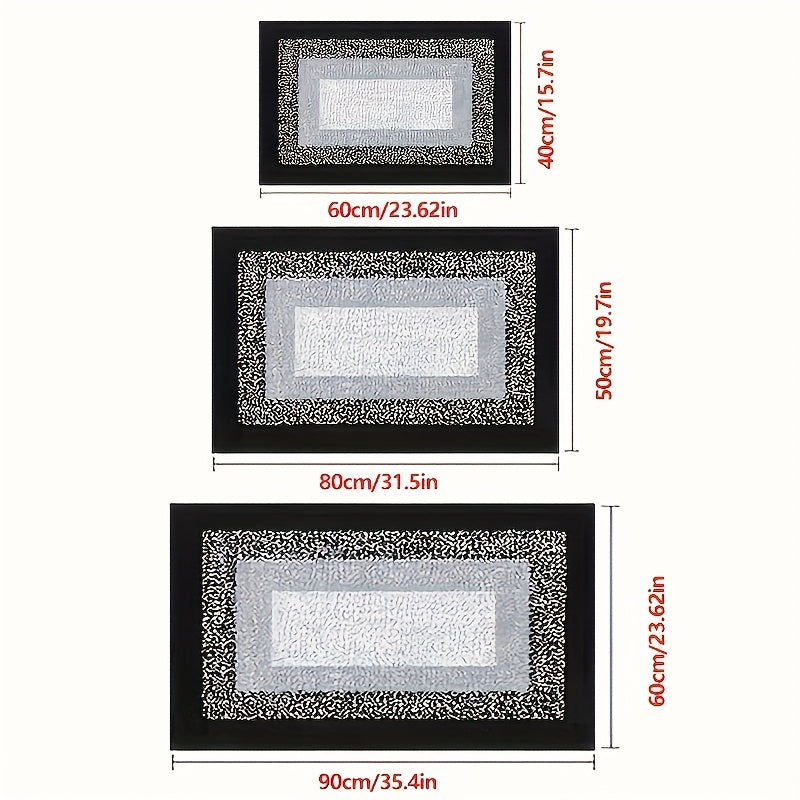 1pc Thick And Soft Imitation Fleece Bathroom Carpet, Absorbent And Non Slip Mat, Bathroom Decoration And Accessories, Bathroom Thick Foot Mat, Absorbent Foot Mat, Household And Non Slip Bathroom Floor Mat