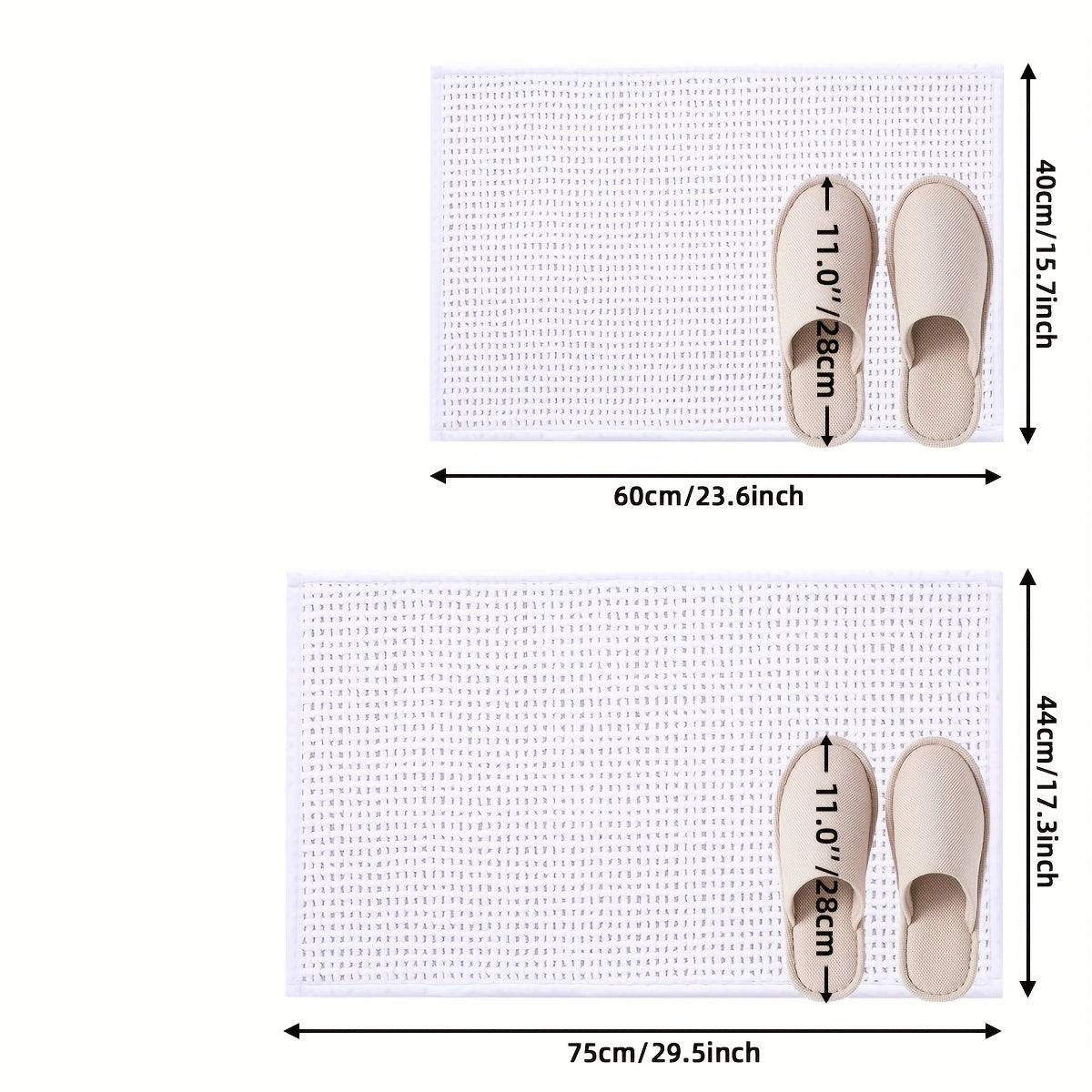 2pcs Non-Slip Bathroom Rugs, Super Soft And Comfortable Luxury Bath Mat, Machine Washable And Quick Dry Bath Mat Rug Set for Bathtub, Shower, Bathroom Accessories, Bathroom Decoration, Home Decor Floor Mat