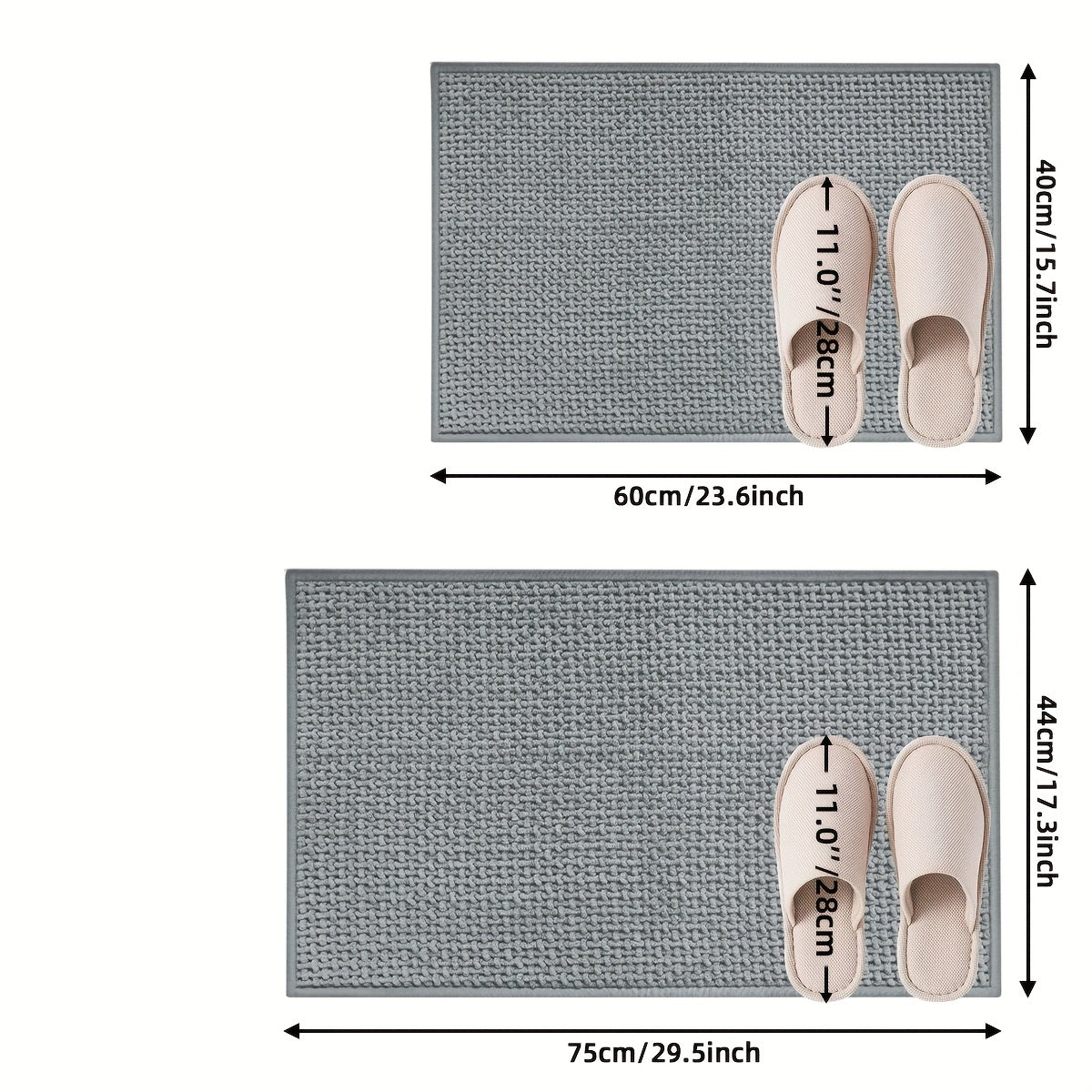 2pcs Non-Slip Bathroom Rugs, Super Soft And Comfortable Luxury Bath Mat, Machine Washable And Quick Dry Bath Mat Rug Set for Bathtub, Shower, Bathroom Accessories, Bathroom Decoration, Home Decor Floor Mat