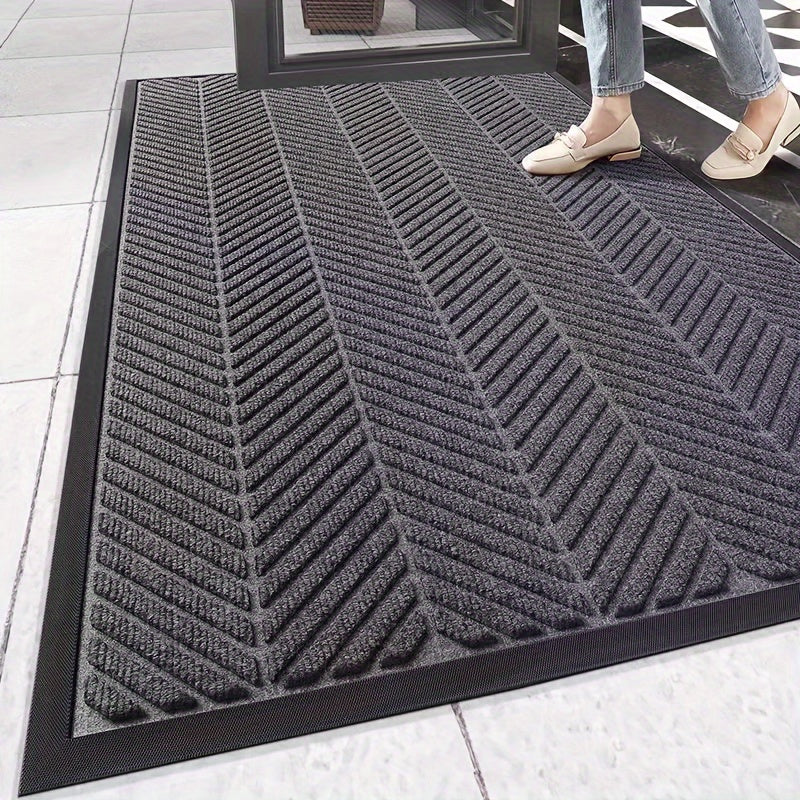 Heavy Duty Indoor Anti-Slip Mat Mat, Natural Rubber Bottom with No Odor, Thickened Model, Easy Care and Machine Washable