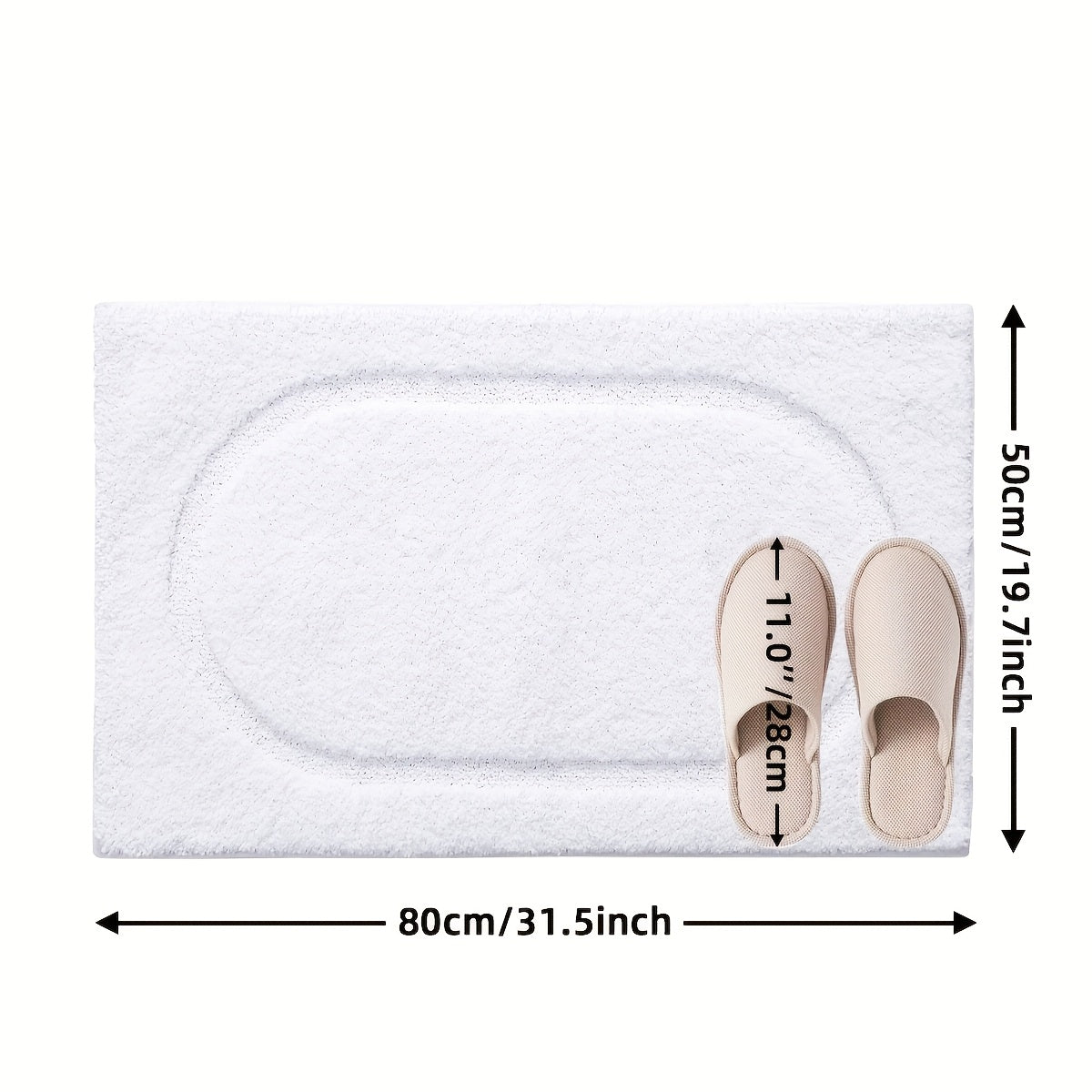 1pc, Bathroom Rug Mat, Soft And Absorbent Premium Bath Rug, Washable Non-Slip Bath Mat For Bathroom Floor, Tub, Shower Room And Entryway - Plush Rectangular Floor Mat
