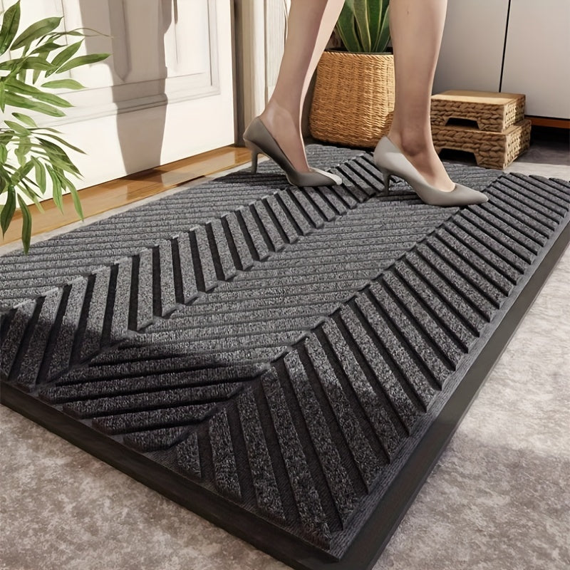 Heavy Duty Indoor Anti-Slip Mat Mat, Natural Rubber Bottom with No Odor, Thickened Model, Easy Care and Machine Washable