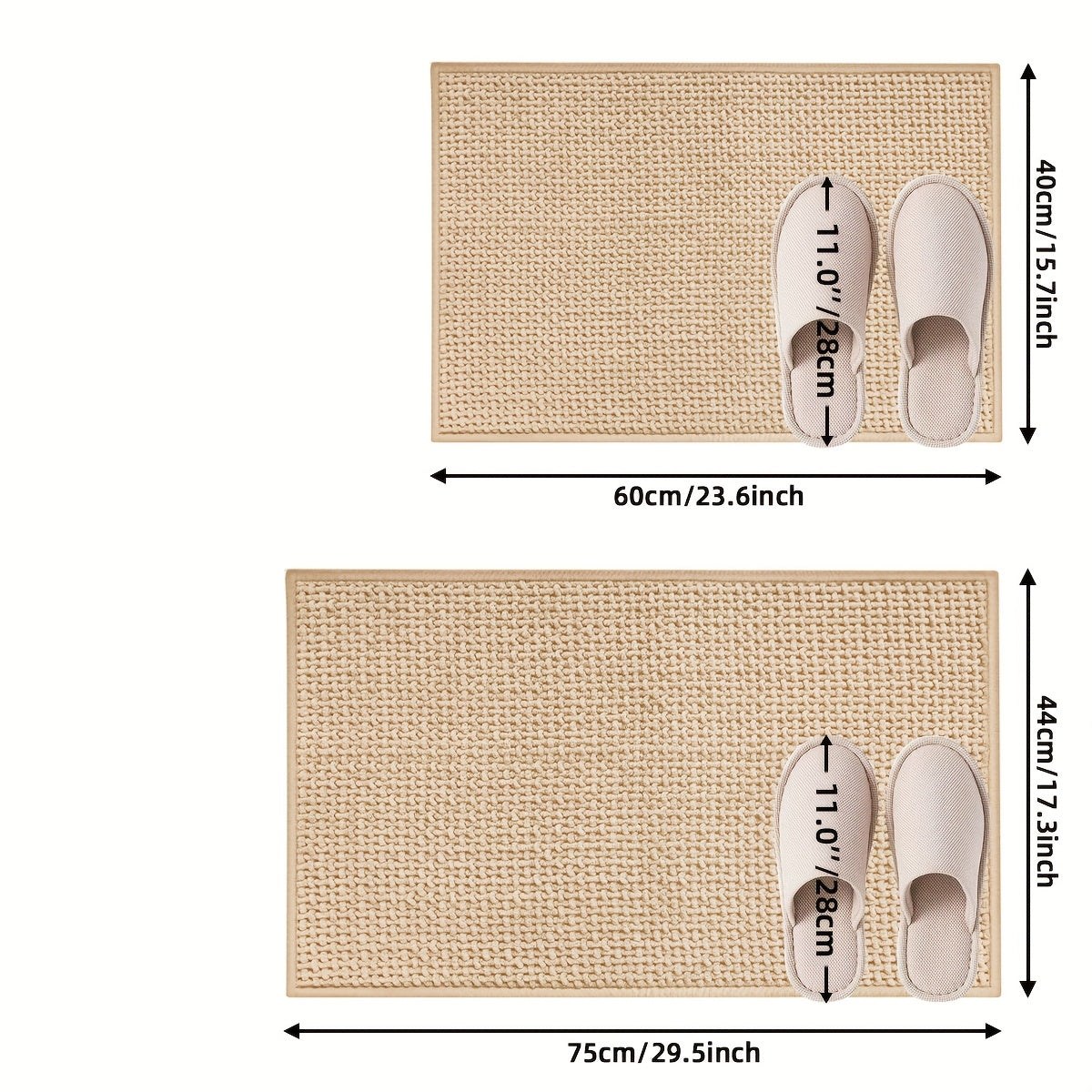 2pcs Non-Slip Bathroom Rugs, Super Soft And Comfortable Luxury Bath Mat, Machine Washable And Quick Dry Bath Mat Rug Set for Bathtub, Shower, Bathroom Accessories, Bathroom Decoration, Home Decor Floor Mat