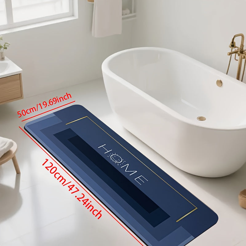 1pc Diatomite Bath Mat, Minimalist Modern Design with Decorative Print Pattern – Quick-Dry, Non-Slip Absorbent Floor Mat for Bathroom, Shower, Laundry Room, Bedroom, Doorway, RV & Kitchen, Bathroom Rugs, Non Slip Bathtub Mat, Bath Matts for Bathroom,