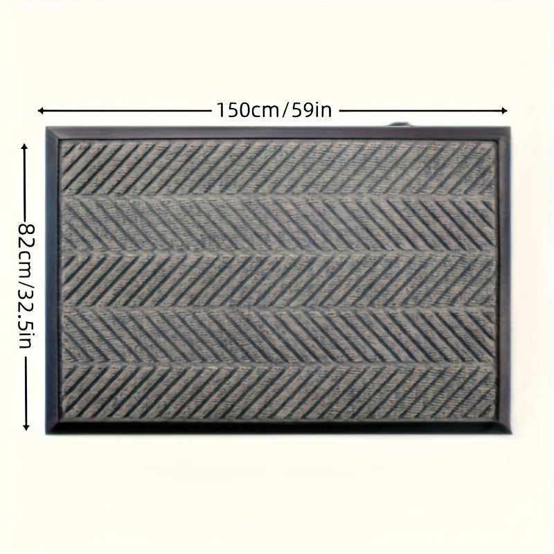 Heavy Duty Indoor Anti-Slip Mat Mat, Natural Rubber Bottom with No Odor, Thickened Model, Easy Care and Machine Washable