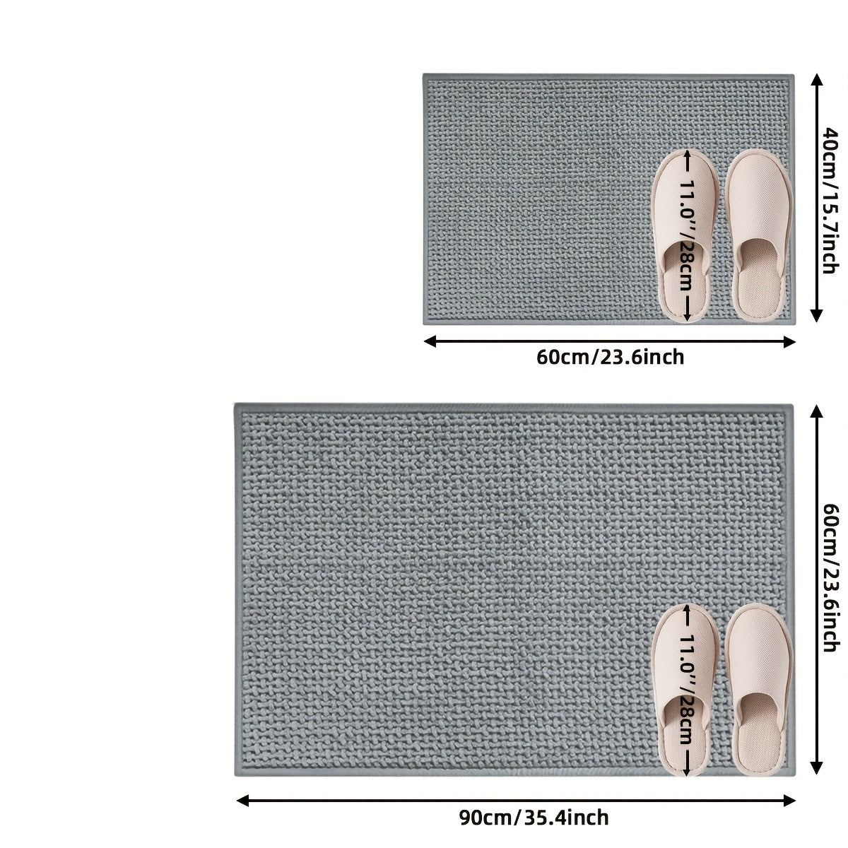 2pcs Non-Slip Bathroom Rugs, Super Soft And Comfortable Luxury Bath Mat, Machine Washable And Quick Dry Bath Mat Rug Set for Bathtub, Shower, Bathroom Accessories, Bathroom Decoration, Home Decor Floor Mat