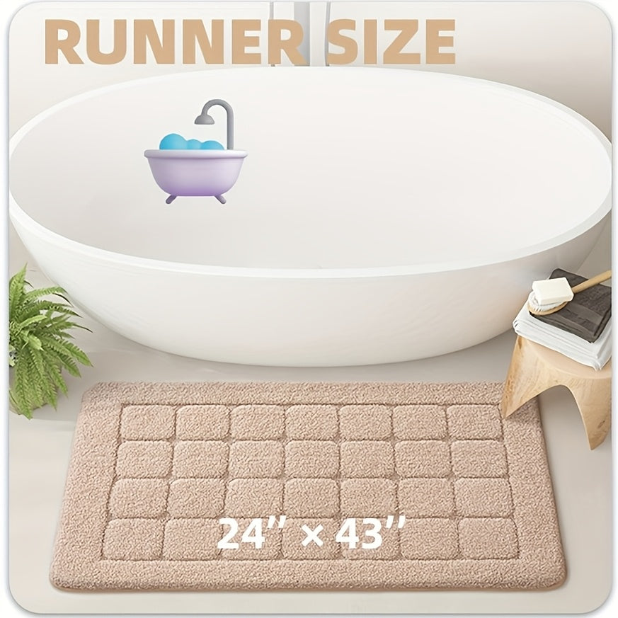 Plush Non-Slip Bath Mat, Ultra Absorbent Quick-Dry Bathroom Rug for Floor, Machine Washable, Super Soft & Stylish for Shower and Home Decor