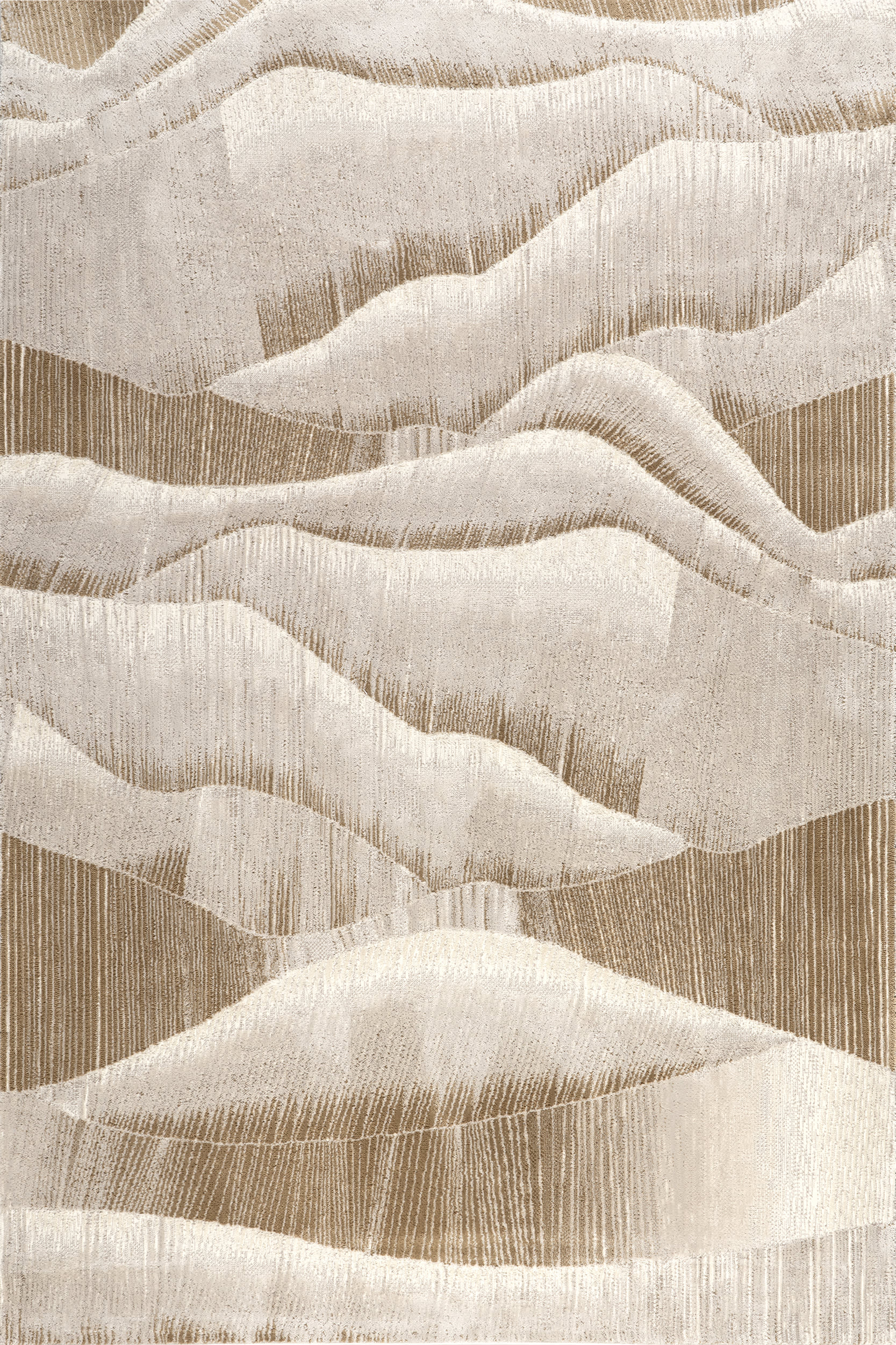Pahad Abstract Washable Rug | Cream