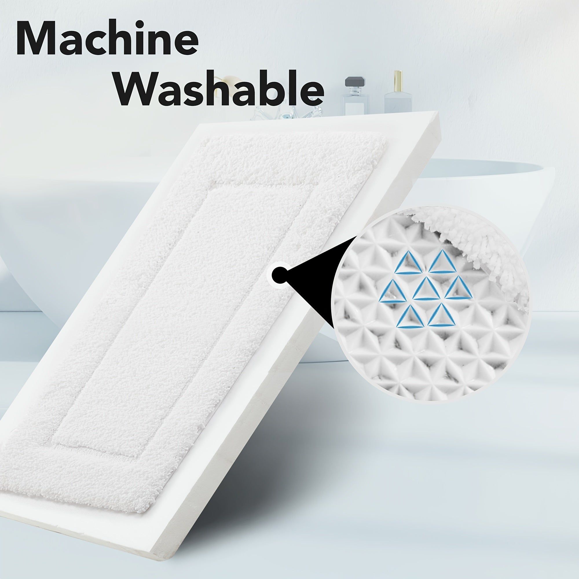 3pcs Absorbent Bath Mat - Soft Tufted Plush Bathroom Rugs, Non Slip Bath Mats for Bathroom, Absorbent Shaggy Indoor Door Mat, Premium Bath Rugs