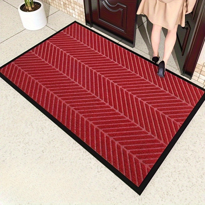 Heavy Duty Indoor Anti-Slip Mat Mat, Natural Rubber Bottom with No Odor, Thickened Model, Easy Care and Machine Washable
