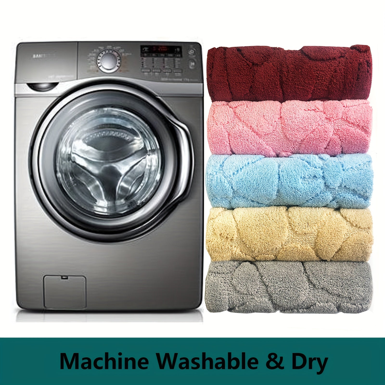 Vennocci Super Soft Water Absorbnet Microfiber Bathroom Rugs, Shower Bath Mats for Bathroom Non-Slip Machine Washable