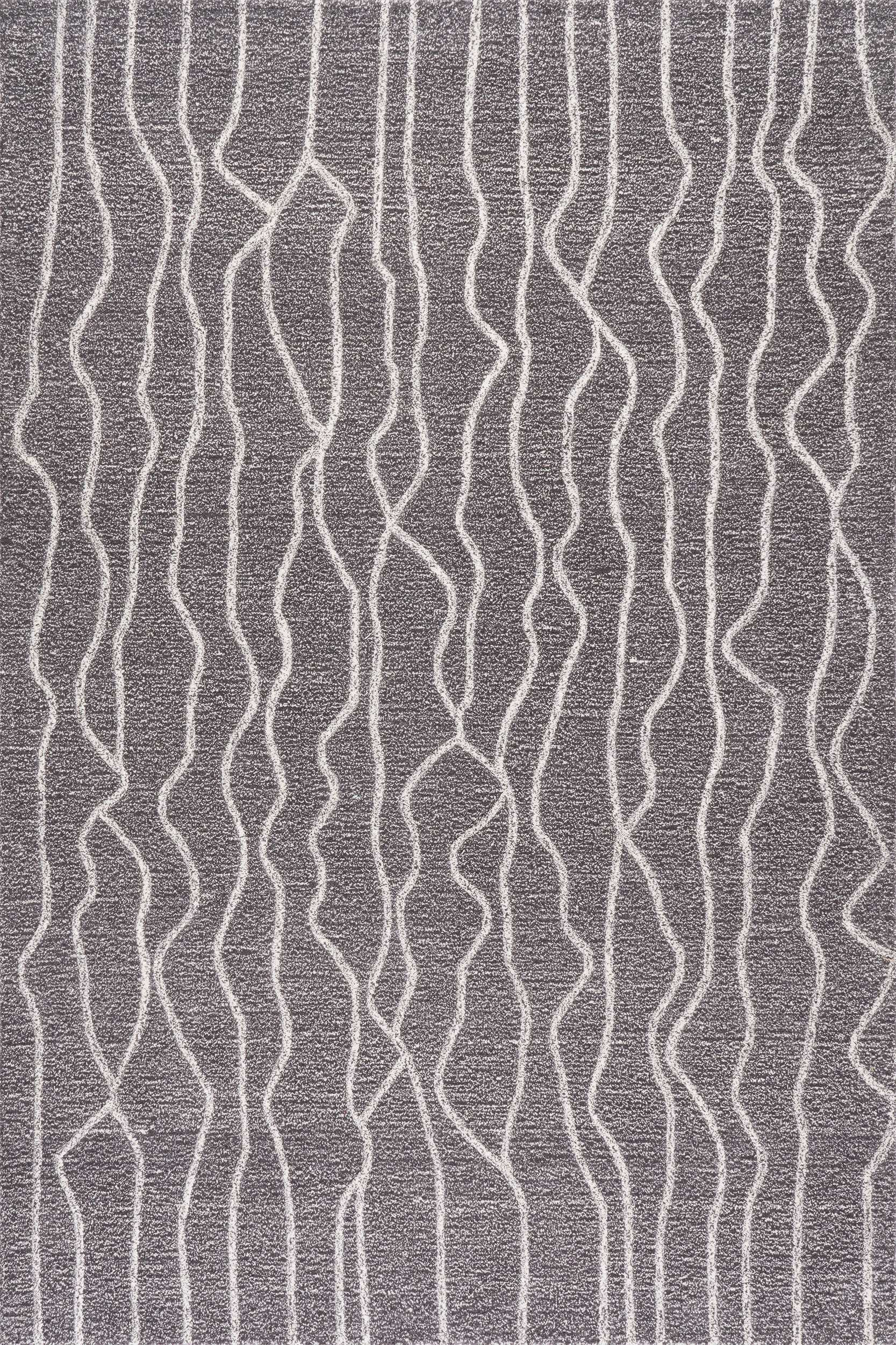 Mana Abstract Wool Rug | Grey