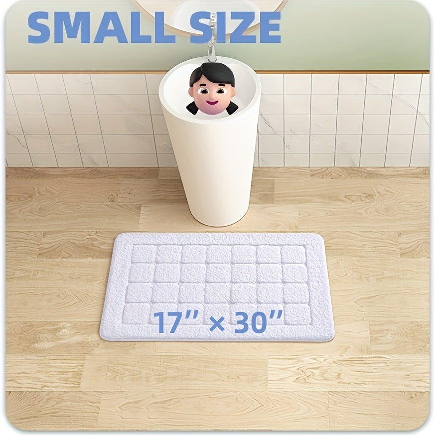 Plush Non-Slip Bath Mat, Ultra Absorbent Quick-Dry Bathroom Rug for Floor, Machine Washable, Super Soft & Stylish for Shower and Home Decor