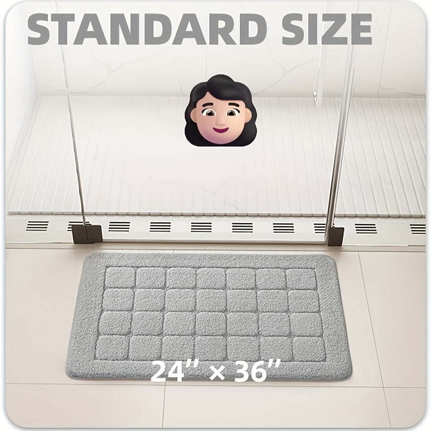 Plush Non-Slip Bath Mat, Ultra Absorbent Quick-Dry Bathroom Rug for Floor, Machine Washable, Super Soft & Stylish for Shower and Home Decor