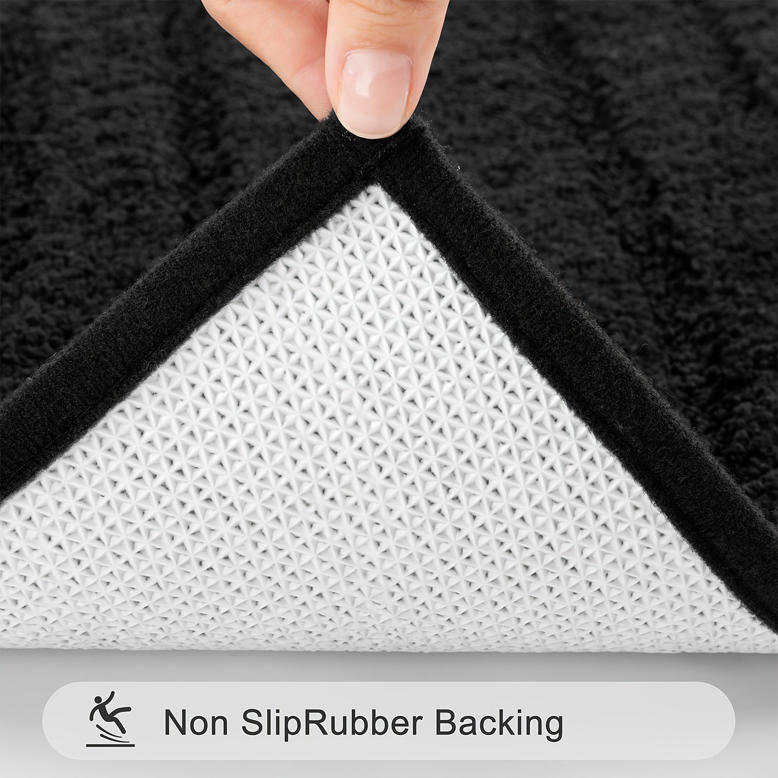 Microfiber Bath Mat Non Slip Shaggy Bathroom Rug Set 3pcs Bathroom Mat Set Super Absorbent Bath Mats for Bathroom Washable Quick-Dry Bathroom Rugs for Floor, Tub And Shower, Home Decor