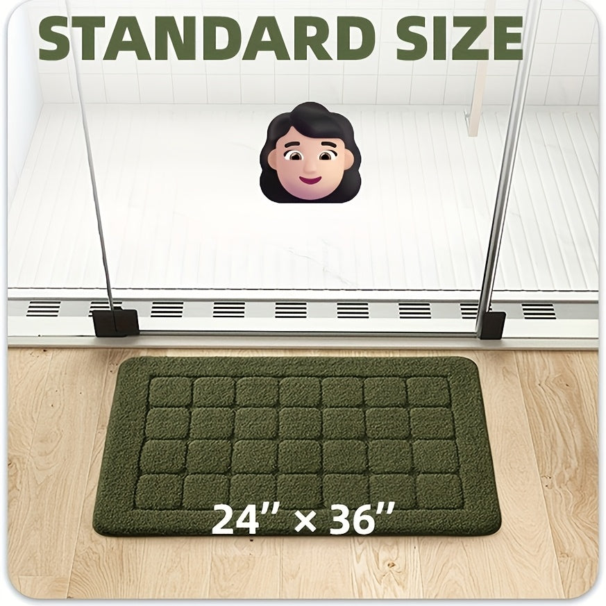 Plush Non-Slip Bath Mat, Ultra Absorbent Quick-Dry Bathroom Rug for Floor, Machine Washable, Super Soft & Stylish for Shower and Home Decor