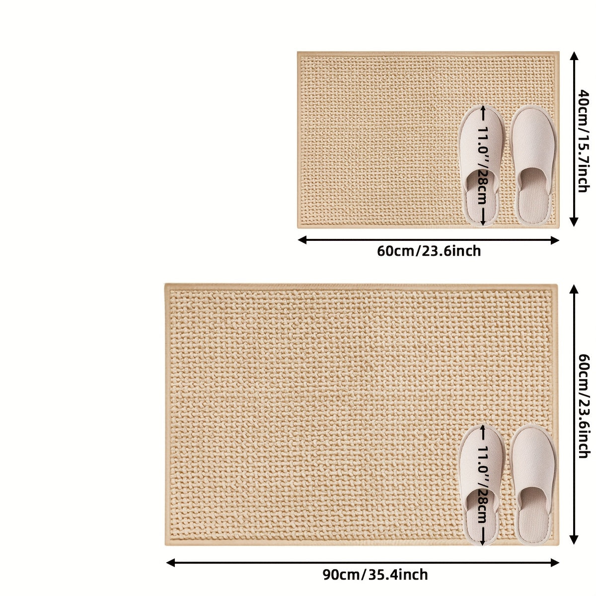 2pcs Non-Slip Bathroom Rugs, Super Soft And Comfortable Luxury Bath Mat, Machine Washable And Quick Dry Bath Mat Rug Set for Bathtub, Shower, Bathroom Accessories, Bathroom Decoration, Home Decor Floor Mat