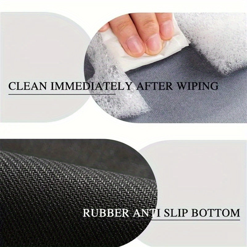 1pc Black & White Geometric Pattern Non-Slip Bath Mat - Super Absorbent, Easy to Clean, Durable Rubber Backing, Perfect for Bathroom, Kitchen, Bedroom, and Laundry Room Decor, Bathroom Mat