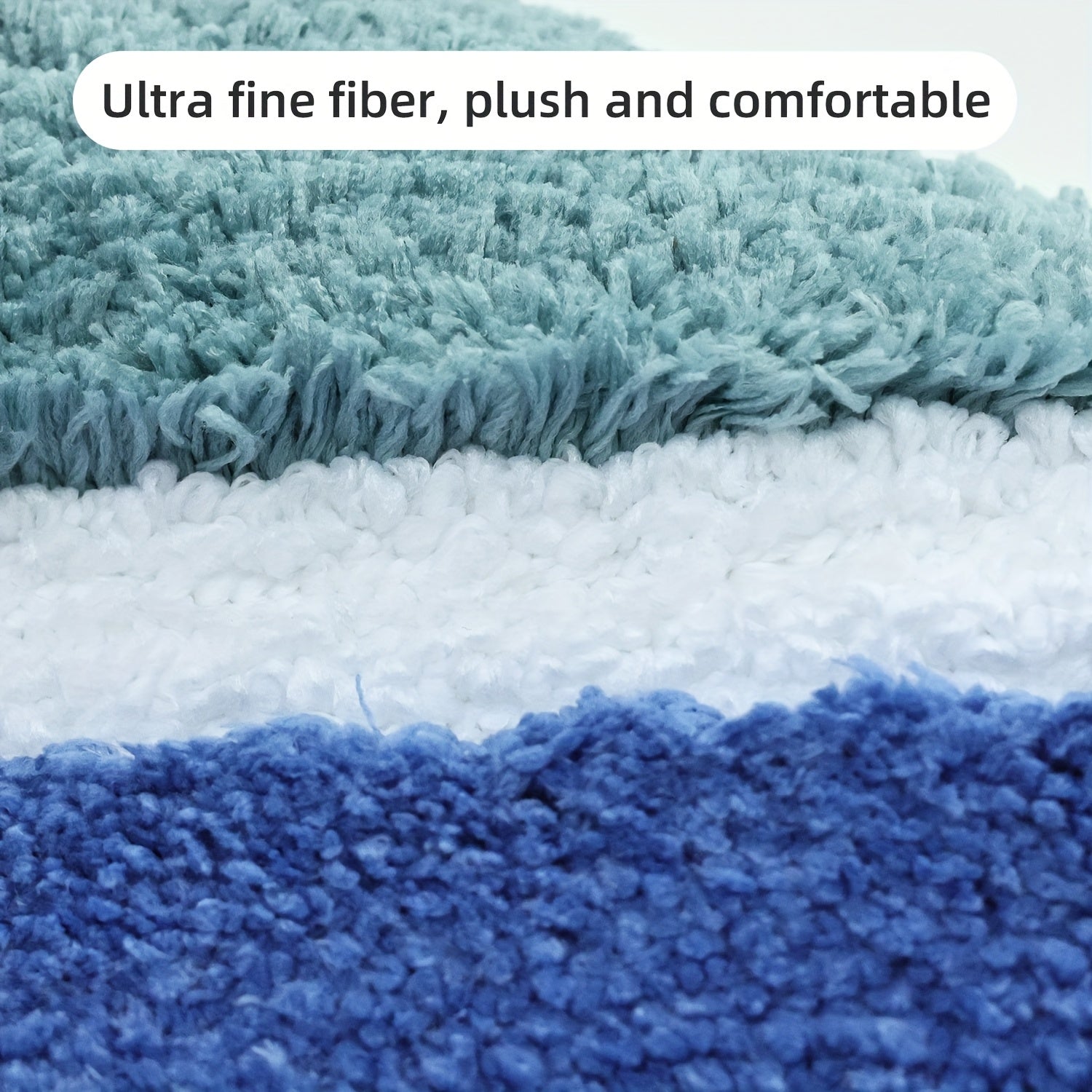 1pc Striped Flocking Bath Mat, Luxury Thick Ultra-Fine Fiber Bathroom Door Mat, Non-Slip Super Soft Absorbent Bath Rug, Machine Washable Bathroom Mat, Suitable for Bedroom, Living Room, Kitchen Entrance Foot Mat
