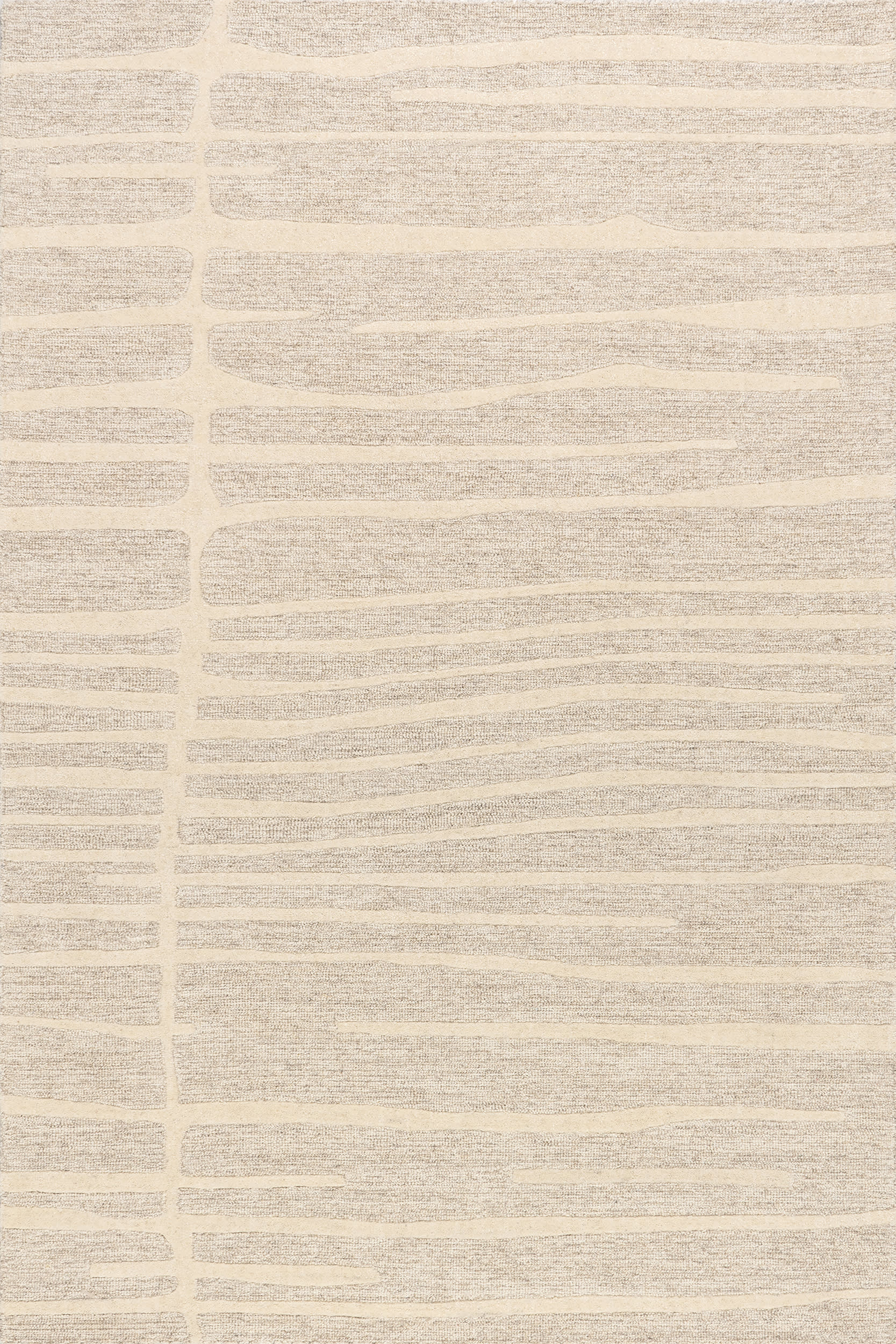 Parsa Striped Wool Rug | Beige