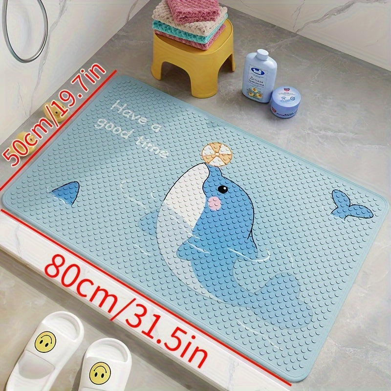 1pc of Dongyang brand Christmas Decoration floor mat, anti slip bathroom mat, easy to clean bath mat, bathtub mat with strong suction cup, long shower mat for home use, quick draining, suitable for shower rooms, hotel restroom, bathroom, bathtubs
