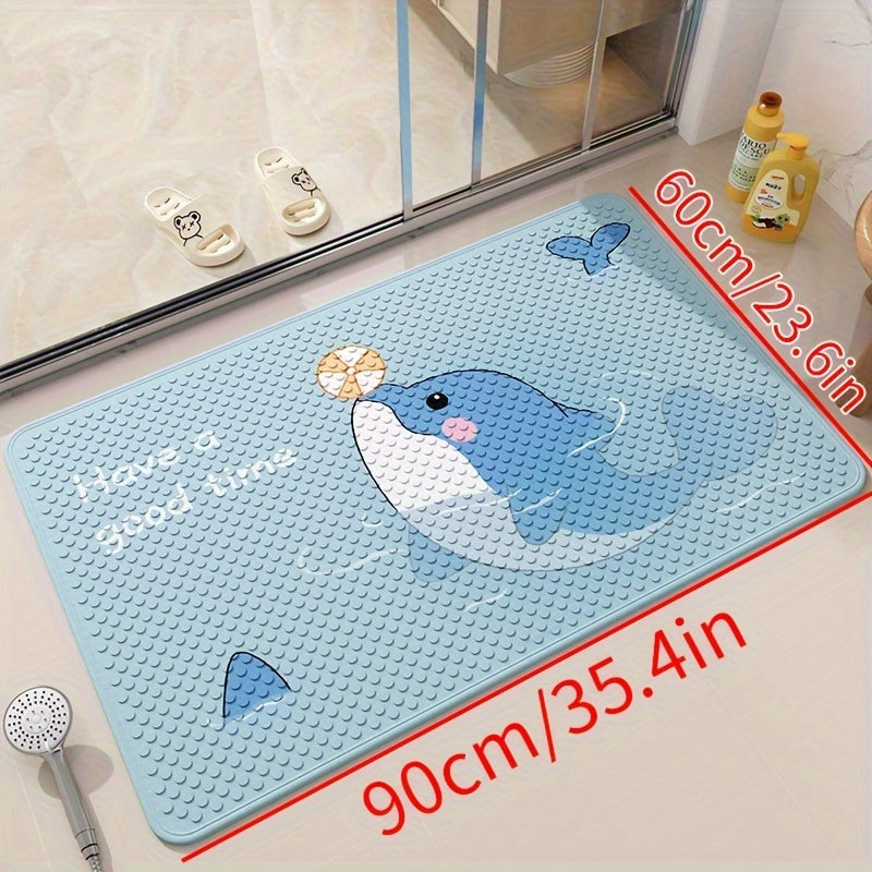1pc of Dongyang brand Christmas Decoration floor mat, anti slip bathroom mat, easy to clean bath mat, bathtub mat with strong suction cup, long shower mat for home use, quick draining, suitable for shower rooms, hotel restroom, bathroom, bathtubs