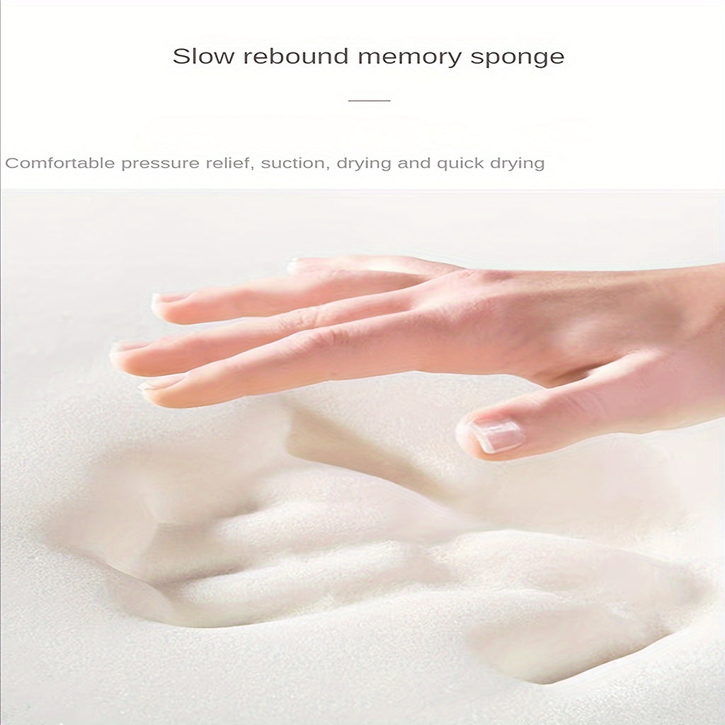 Thickened Curved Bathroom Mat Shower Room Absorbent Door Foot Mat Toilet Non-slip Mat Entrance Mat