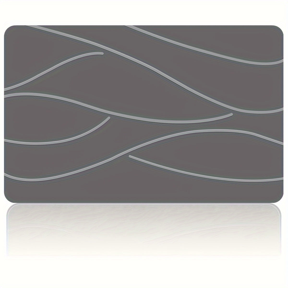 1pc Quick-Dry, Non-Slip Diatom Mud Bathroom Mat - Absorbent Polyester Floor Rug with Geometric Wave Design for Shower, Entryway, Kitchen, Living Room, Bedroom - Ideal for Family Use, Bathroom Floor Mat | Modern Bathroom Mat | Durable Bathroom Mat,