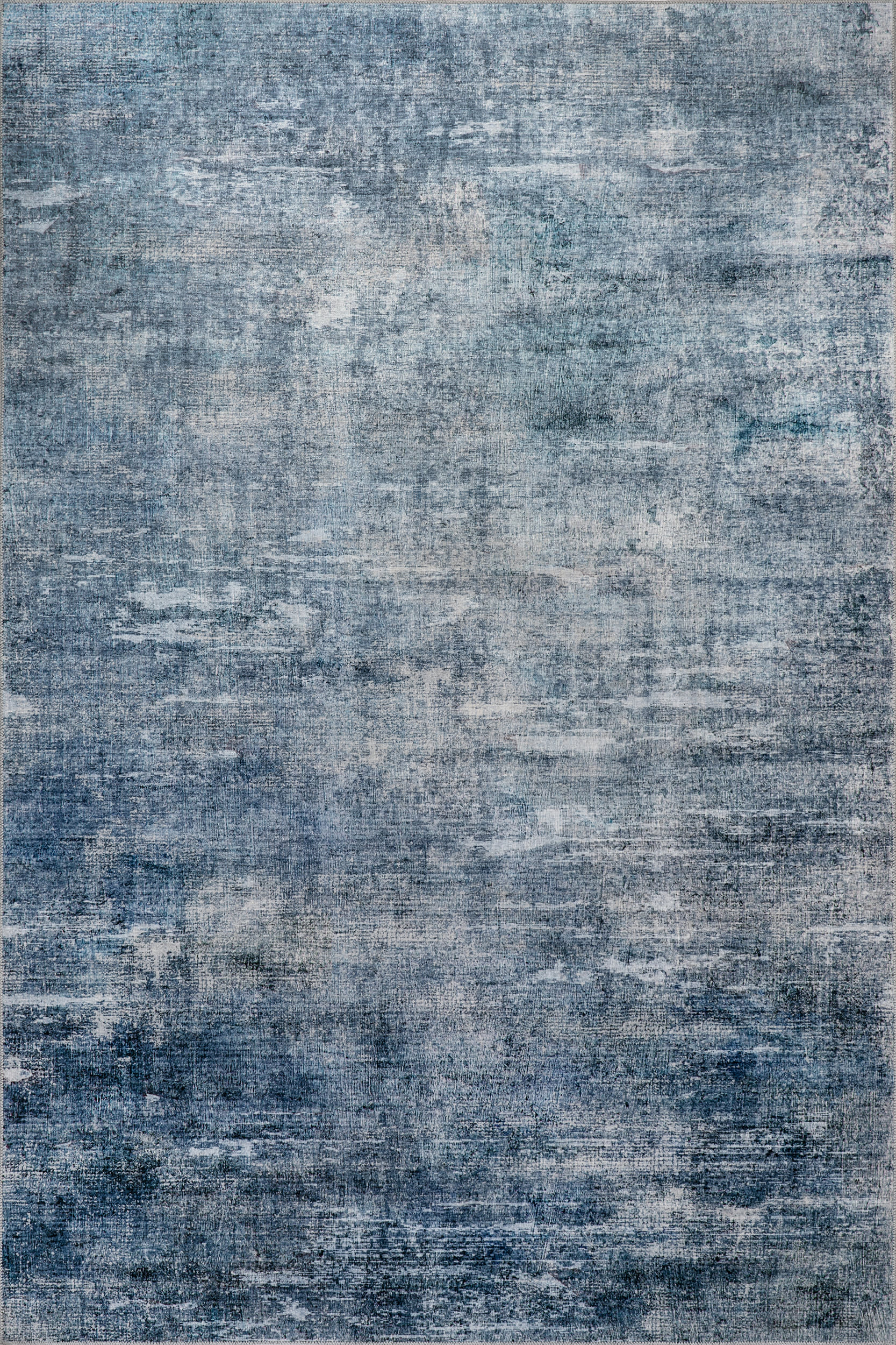 Peggy Abstract Spill Proof Washable Rug | Blue