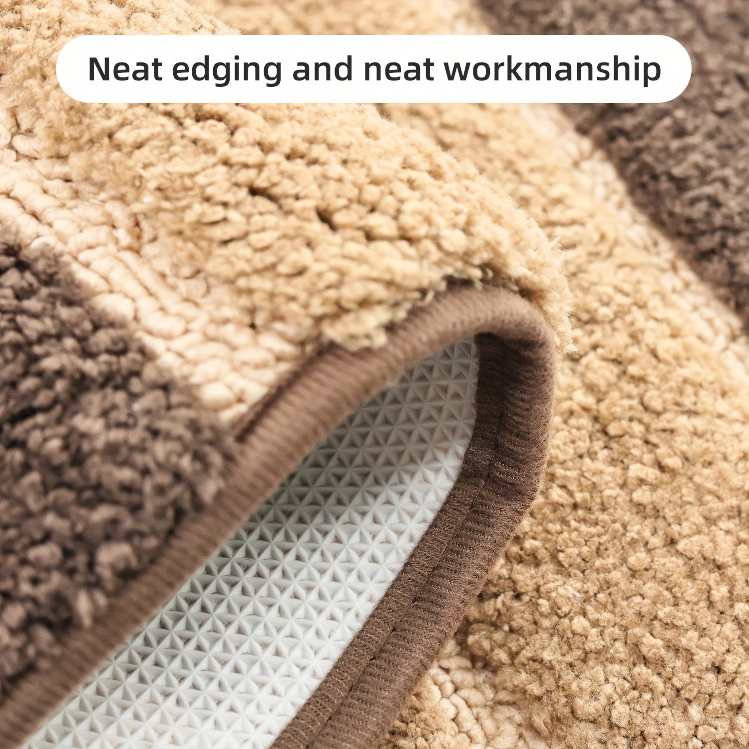 1pc Striped Flocking Bath Mat, Luxury Thick Ultra-Fine Fiber Bathroom Door Mat, Non-Slip Super Soft Absorbent Bath Rug, Machine Washable Bathroom Mat, Suitable for Bedroom, Living Room, Kitchen Entrance Foot Mat