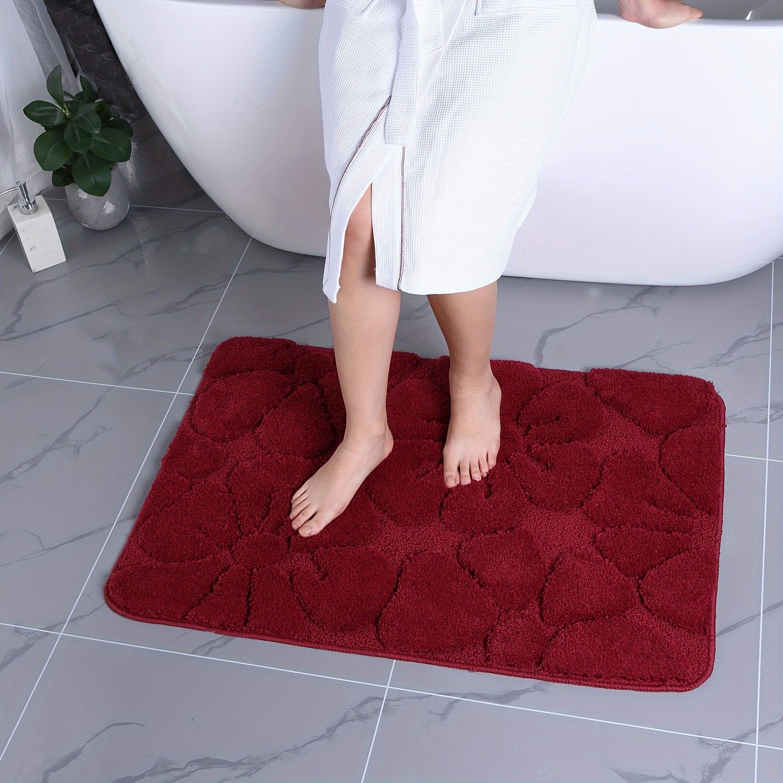 Vennocci Super Soft Water Absorbnet Microfiber Bathroom Rugs, Shower Bath Mats for Bathroom Non-Slip Machine Washable