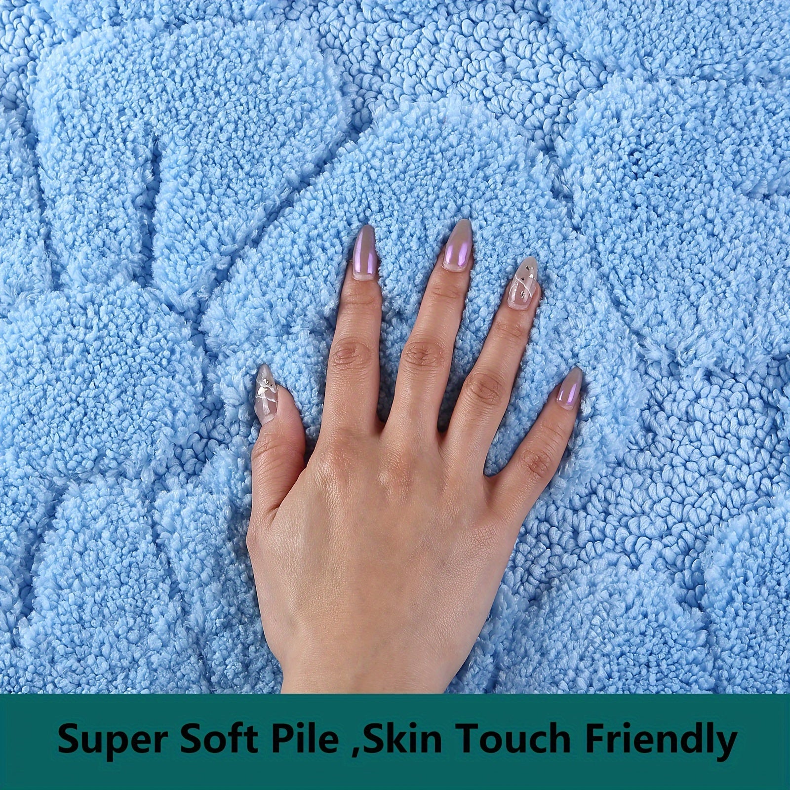 Vennocci Super Soft Water Absorbnet Microfiber Bathroom Rugs, Shower Bath Mats for Bathroom Non-Slip Machine Washable