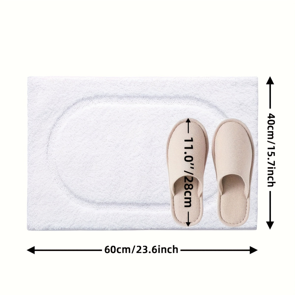 1pc, Bathroom Rug Mat, Soft And Absorbent Premium Bath Rug, Washable Non-Slip Bath Mat For Bathroom Floor, Tub, Shower Room And Entryway - Plush Rectangular Floor Mat