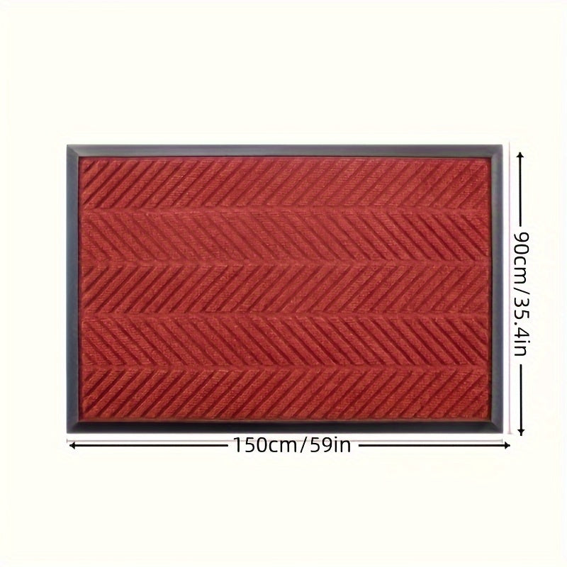 Heavy Duty Indoor Anti-Slip Mat Mat, Natural Rubber Bottom with No Odor, Thickened Model, Easy Care and Machine Washable