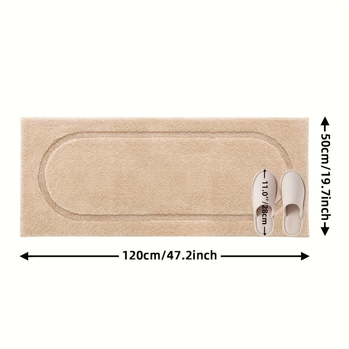 1pc, Bathroom Rug Mat, Soft And Absorbent Premium Bath Rug, Washable Non-Slip Bath Mat For Bathroom Floor, Tub, Shower Room And Entryway - Plush Rectangular Floor Mat