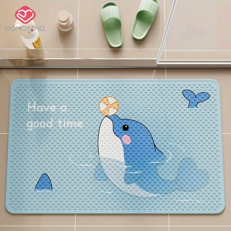 1pc of Dongyang brand Christmas Decoration floor mat, anti slip bathroom mat, easy to clean bath mat, bathtub mat with strong suction cup, long shower mat for home use, quick draining, suitable for shower rooms, hotel restroom, bathroom, bathtubs